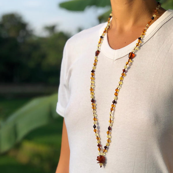 baltic amber mala beads necklace