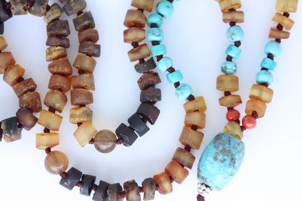 Raw Amber & Turquoise