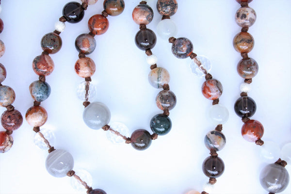Fire Agate Mala