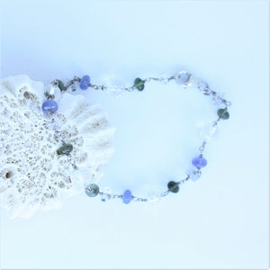 tanzanite moldavite bracelet