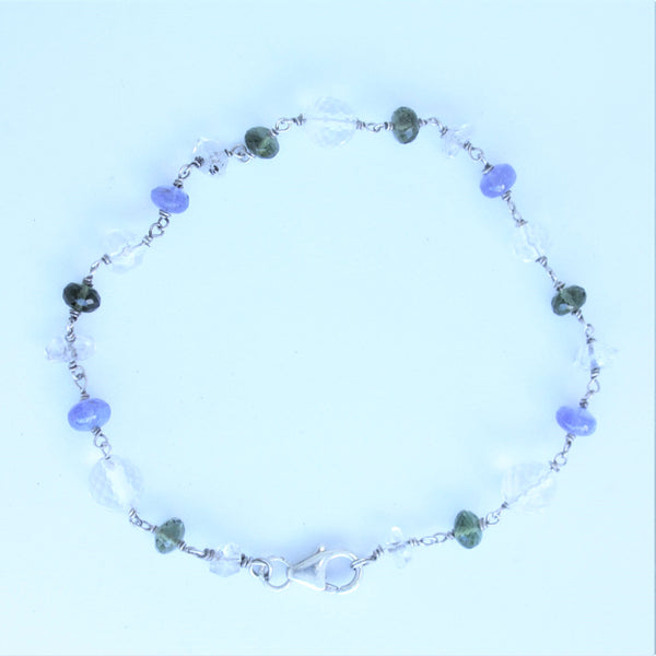 tanzanite moldavite bracelet
