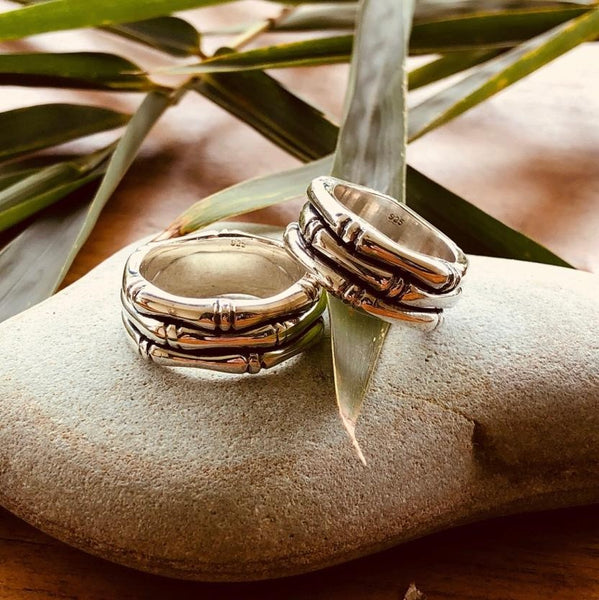bamboo silver ring